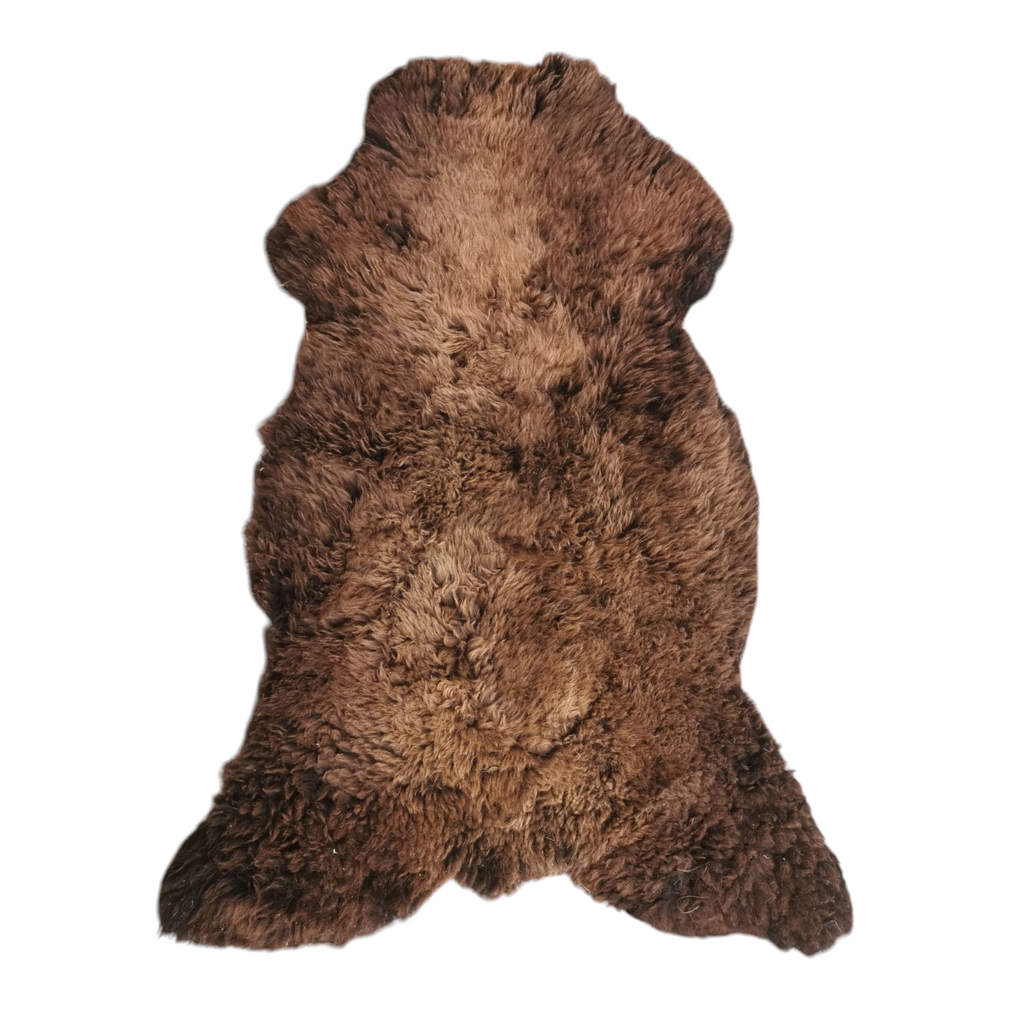 Natur-Braune Schaffelle | Dichte Wolle | Bis 130cm | Cappuccino & Braun | Sitz-Auflage | Echte Lammfelle