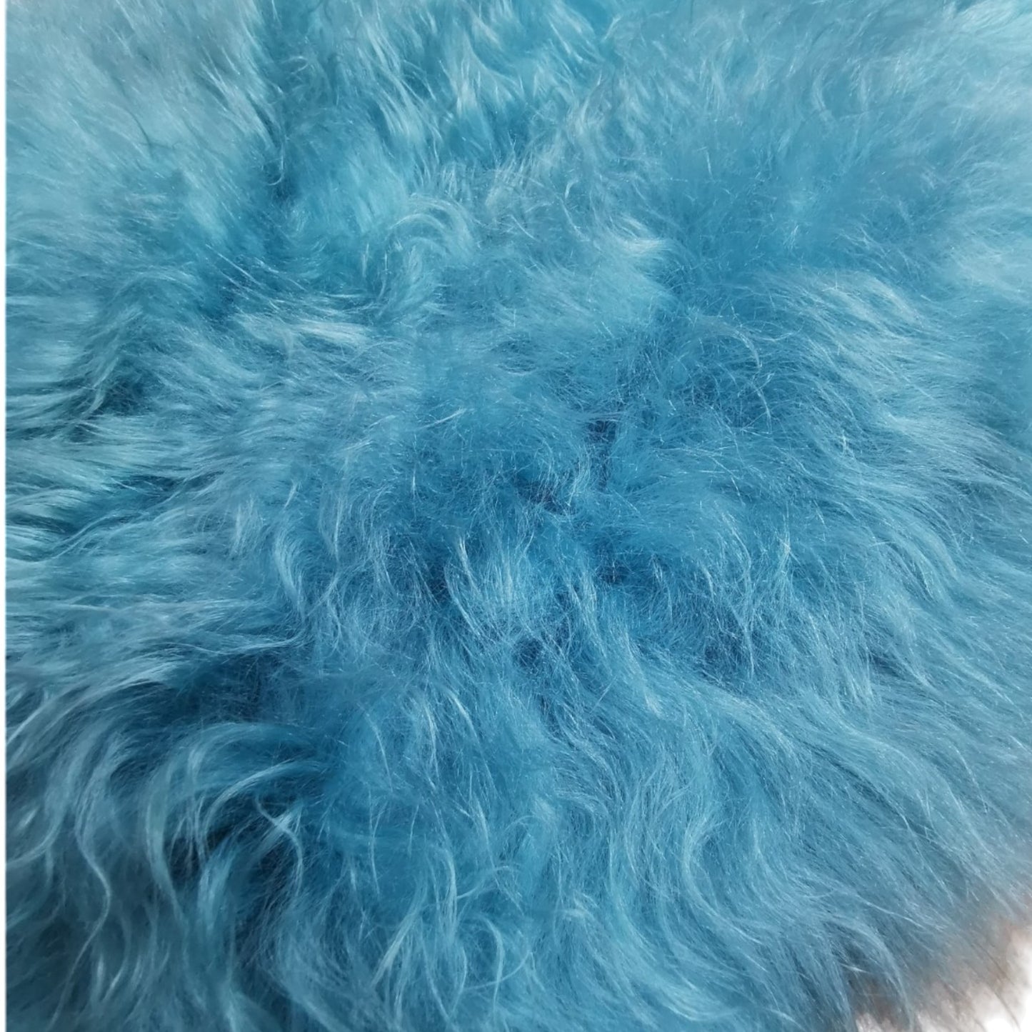 BUNTE Schaffell | Türkis | Echtes Lammfell |Teppich Deko | 120cm | Sitzauflage