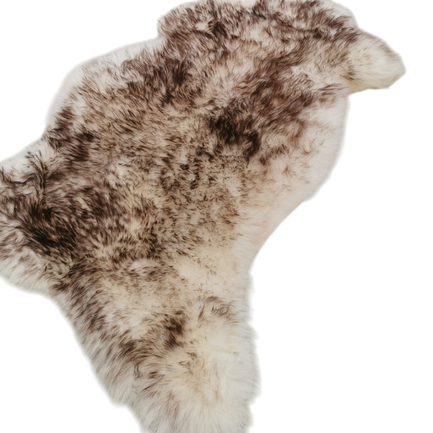 TOP Schaffell | 100cm | Echtes Lammfell |Teppich Deko | Braun-Geflammt | Sitzauflage