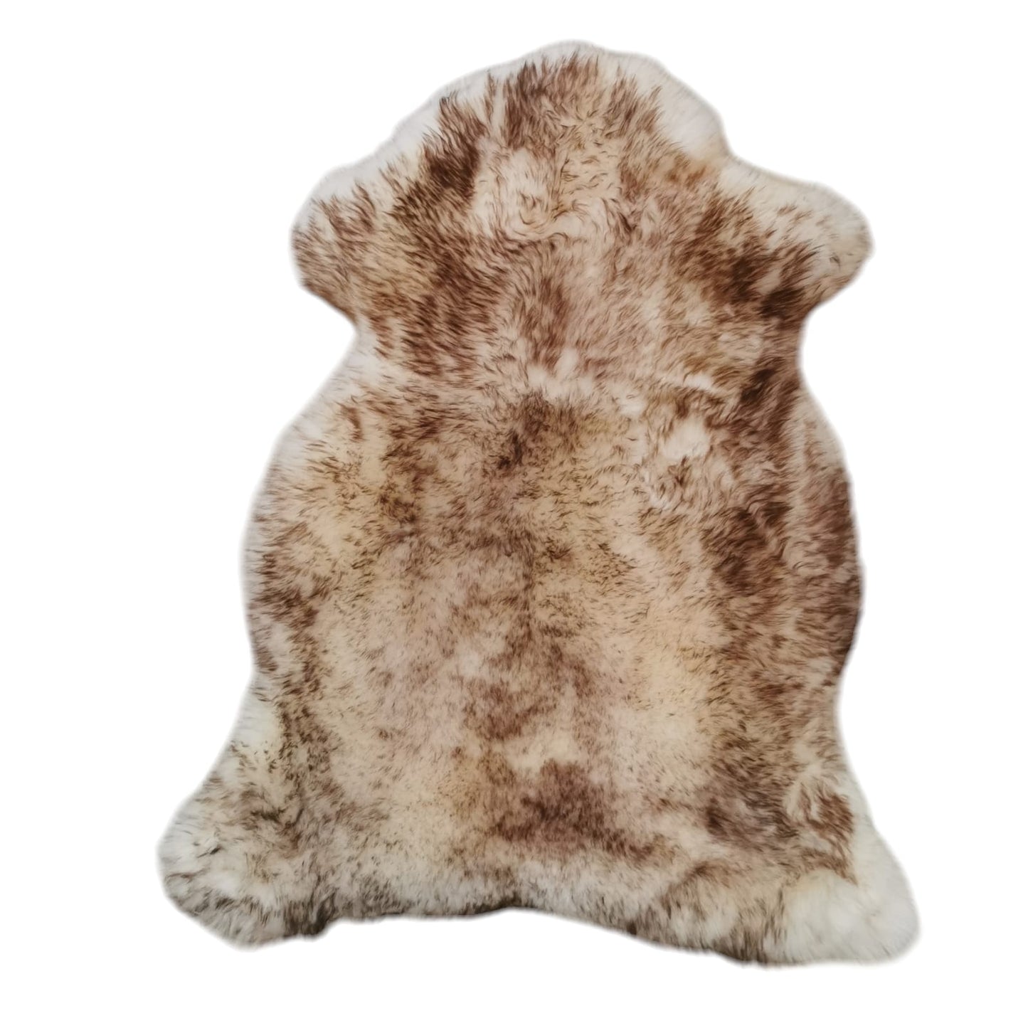 TOP Schaffell | 100cm | Echtes Lammfell |Teppich Deko | Braun-Geflammt | Sitzauflage