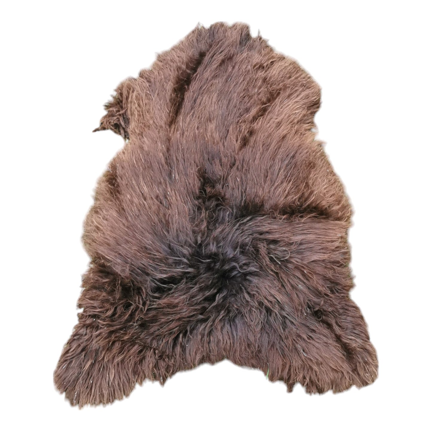TOP Schaffell | 140cm | Echtes Lammfell |Teppich Deko | Natur-Braun | Sitzauflage