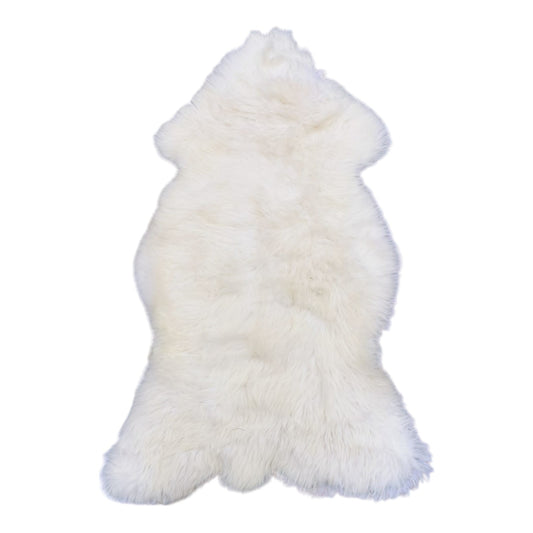 TOP Schaffell | 140cm | Echtes Lammfell |Teppich Deko | Natur-Weiß| Sitzauflage