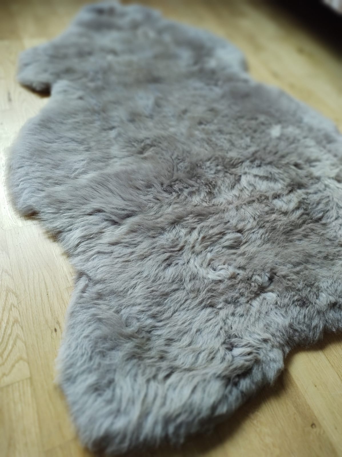 XXL Merino Premium Felle in Grau dichter Wolle
