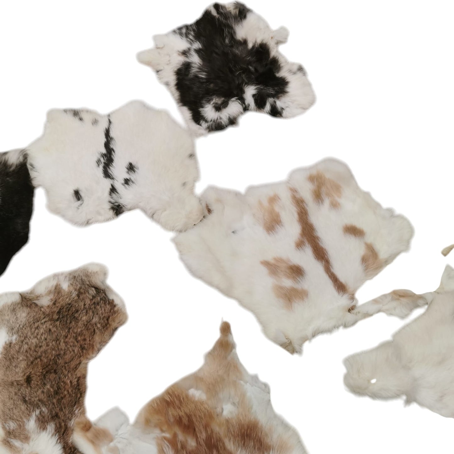 Rabbit furs in natural colors | Hare furs | Second-choice furs | B-grade | Leather