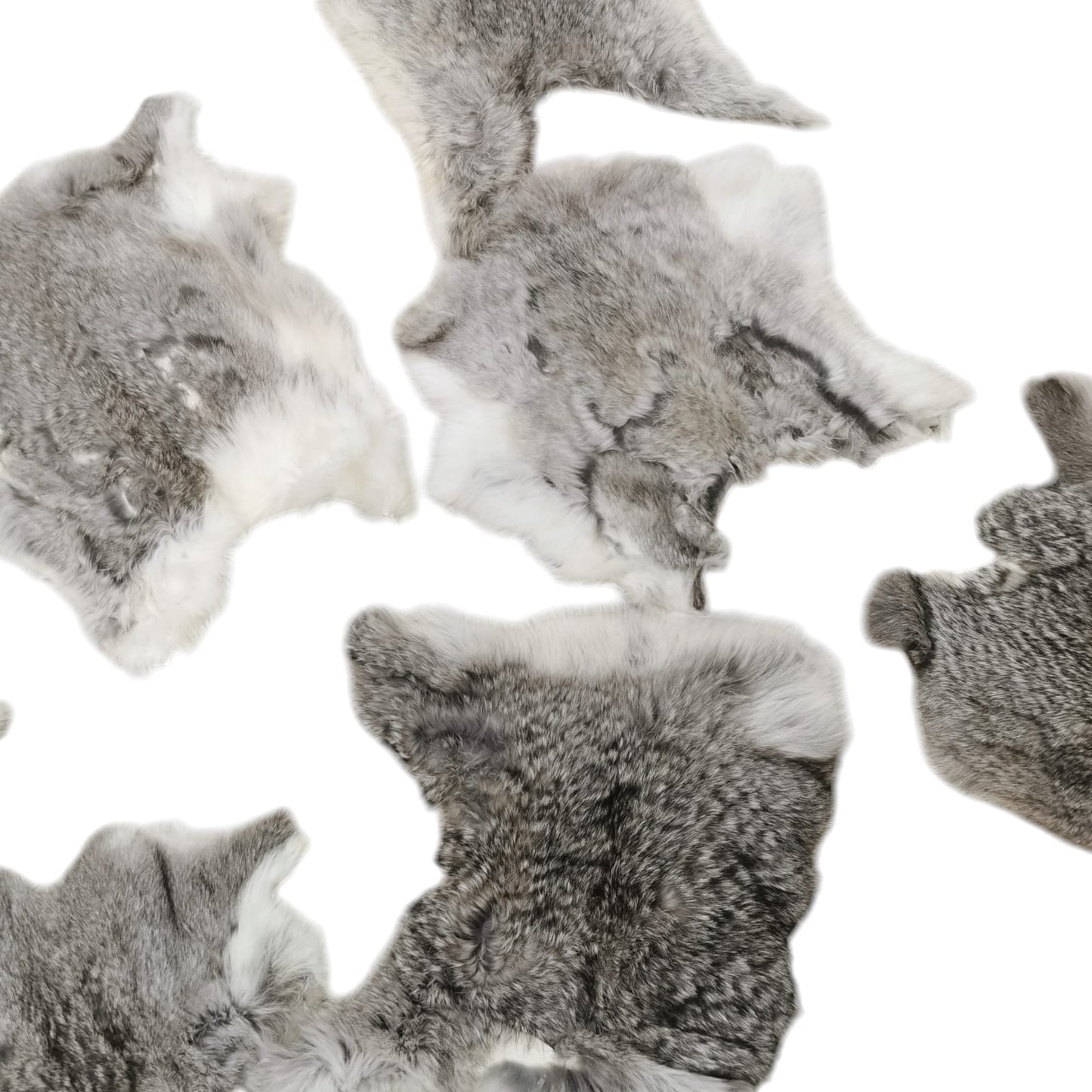 Rabbit furs in natural colors | Hare furs | Second-choice furs | B-grade | Leather