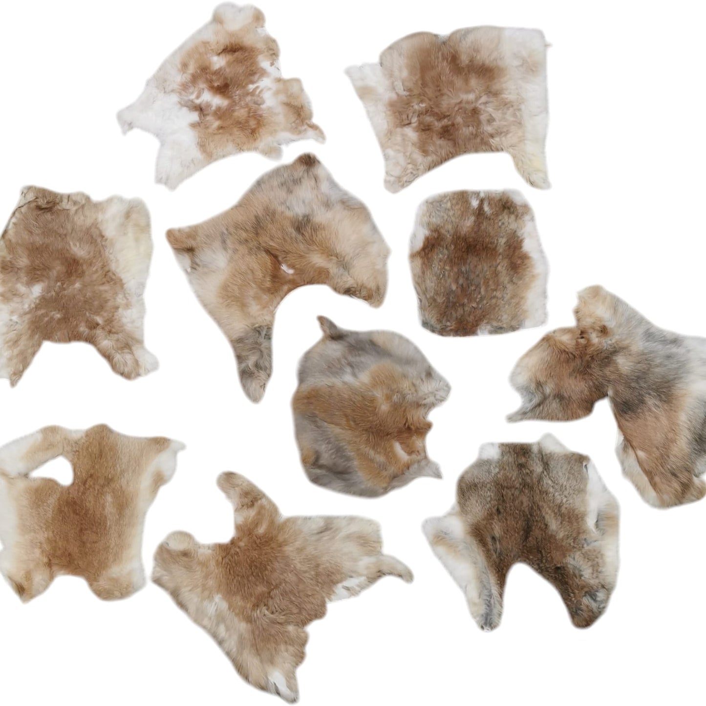 Rabbit furs in natural colors | Hare furs | Second-choice furs | B-grade | Leather