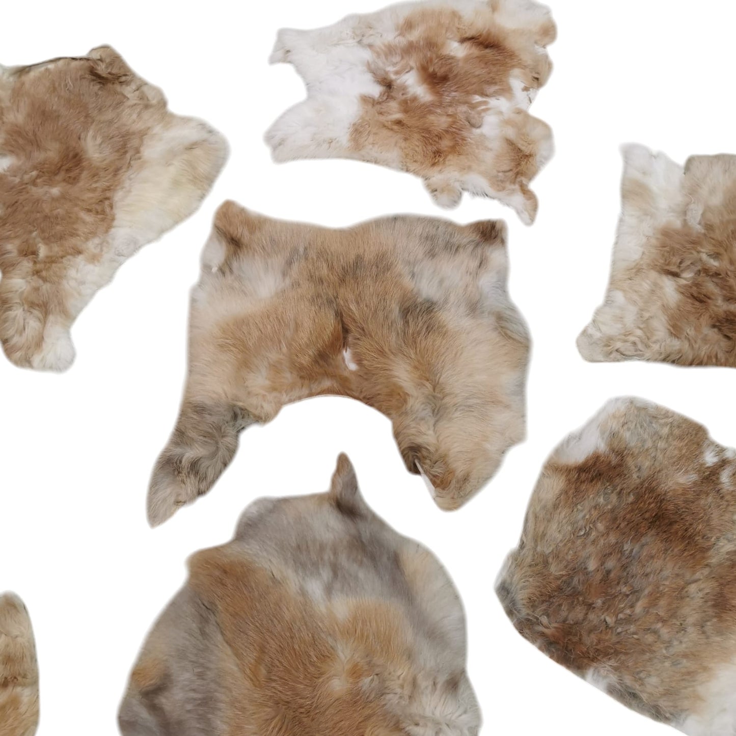 Rabbit furs in natural colors | Hare furs | Second-choice furs | B-grade | Leather