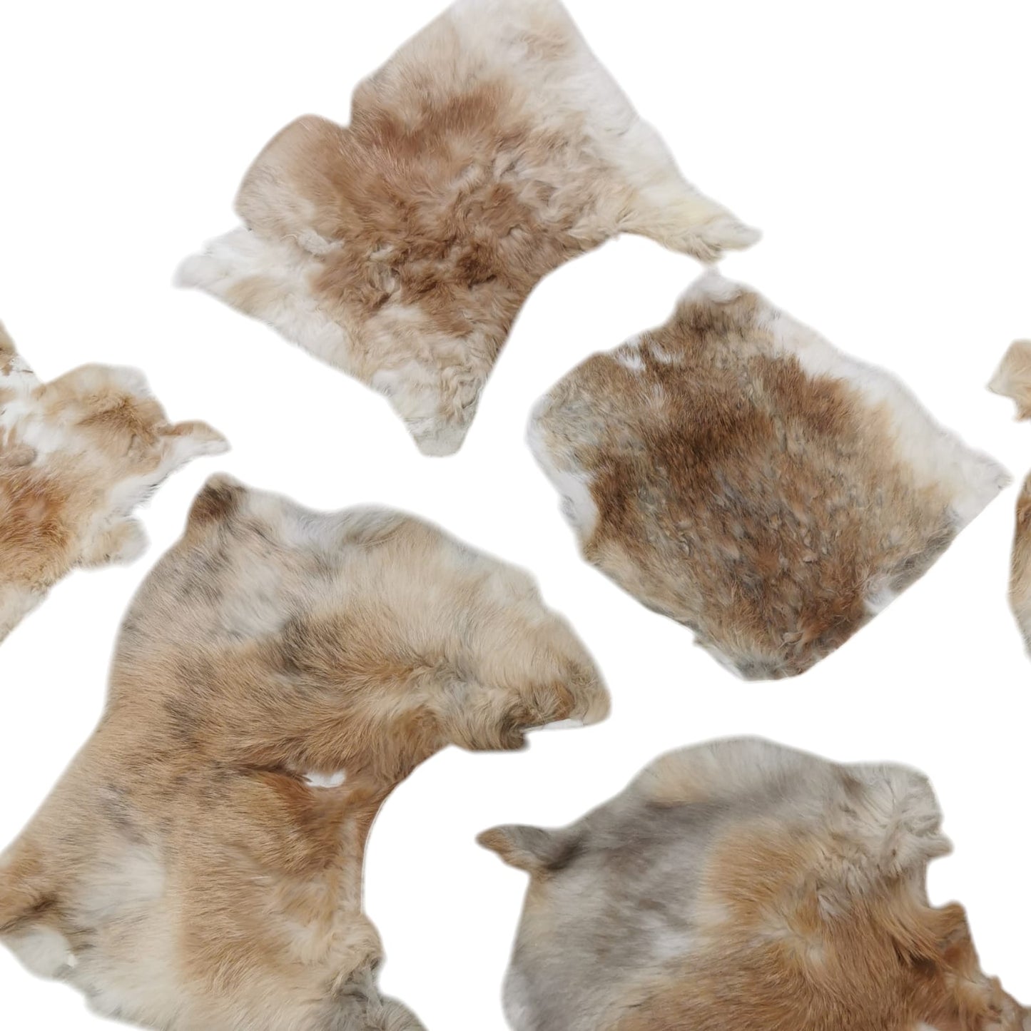 Rabbit furs in natural colors | Hare furs | Second-choice furs | B-grade | Leather