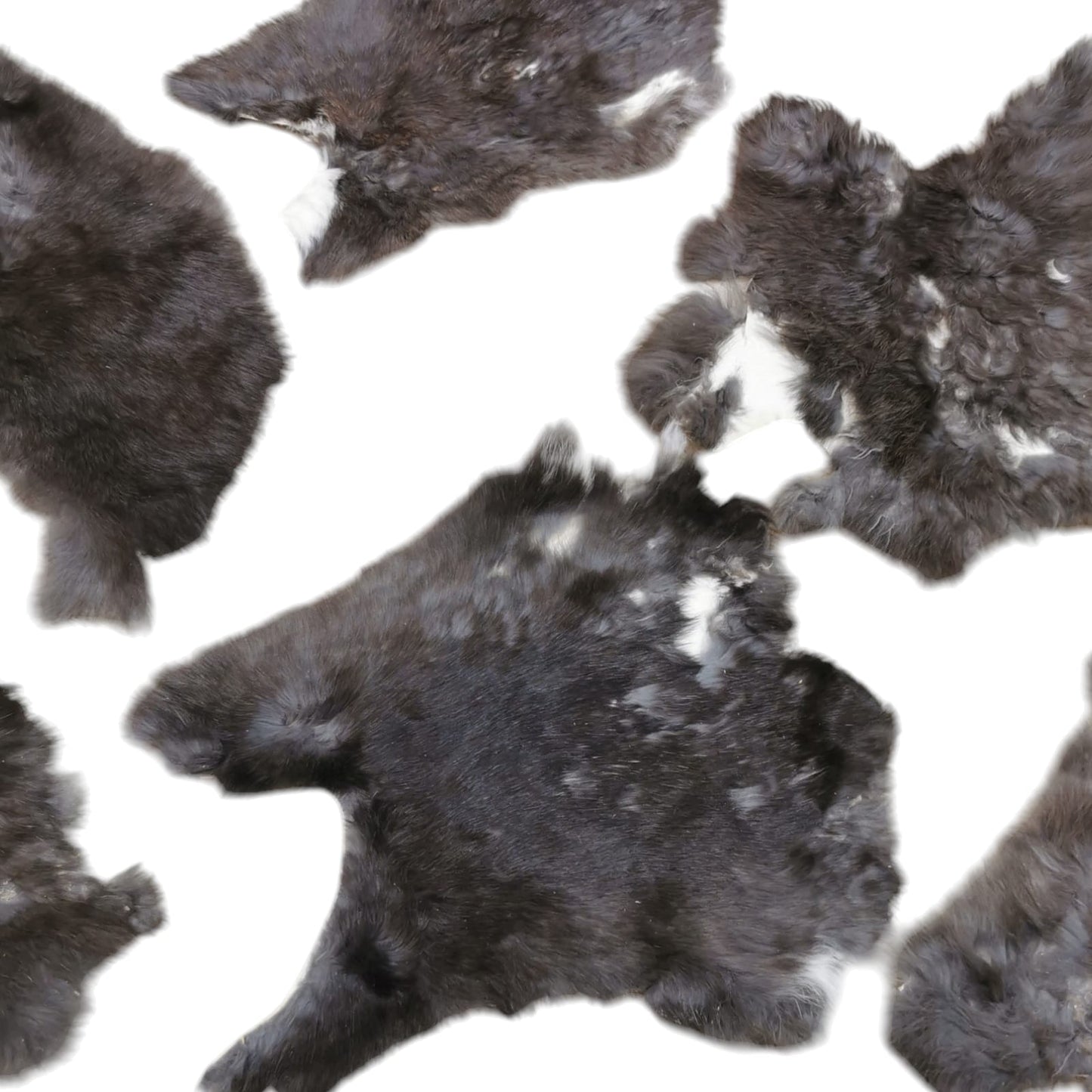 Rabbit furs in natural colors | Hare furs | Second-choice furs | B-grade | Leather