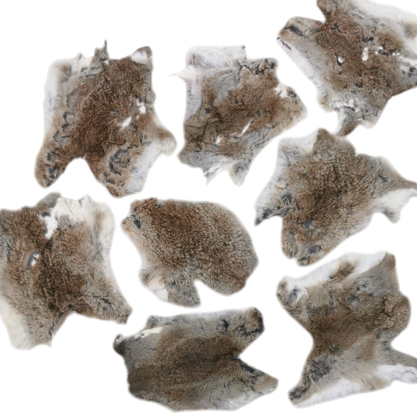 Rabbit furs in natural colors | Hare furs | Second-choice furs | B-grade | Leather
