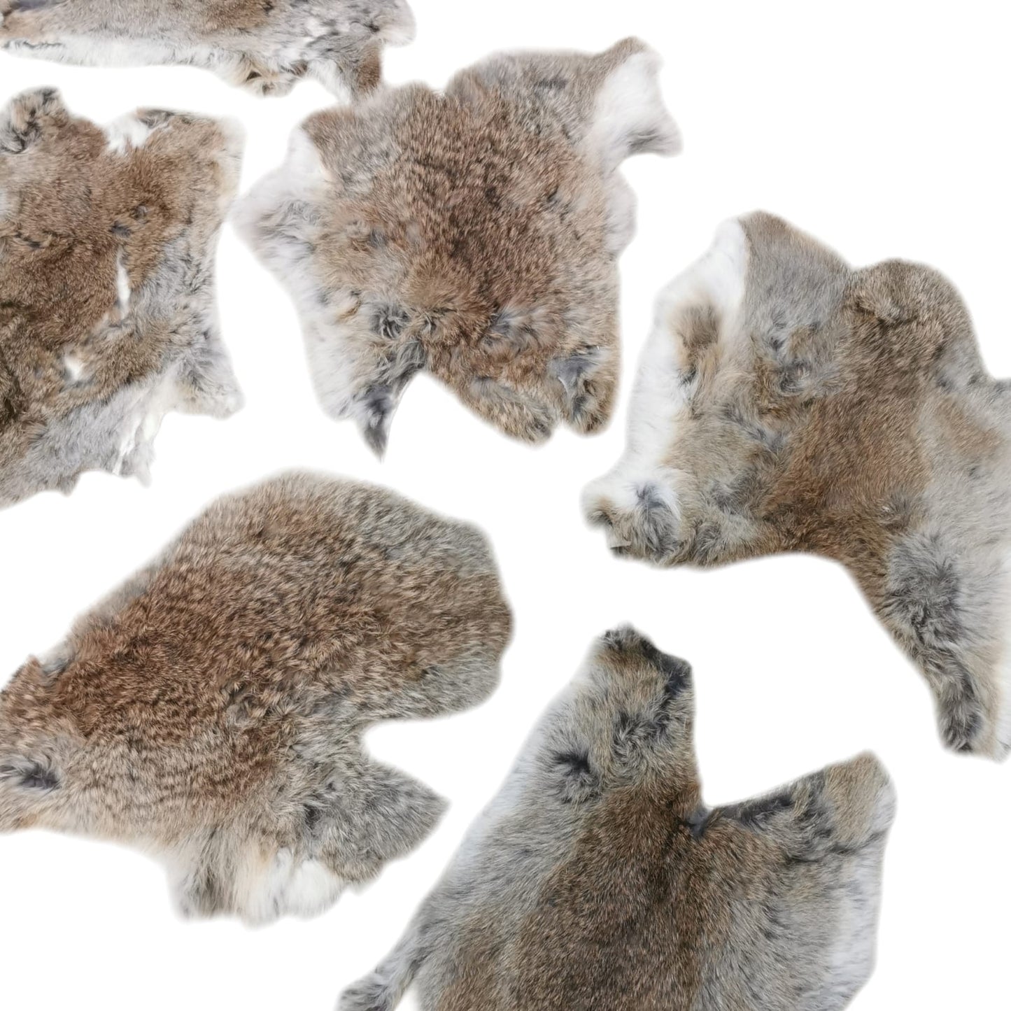 Rabbit furs in natural colors | Hare furs | Second-choice furs | B-grade | Leather