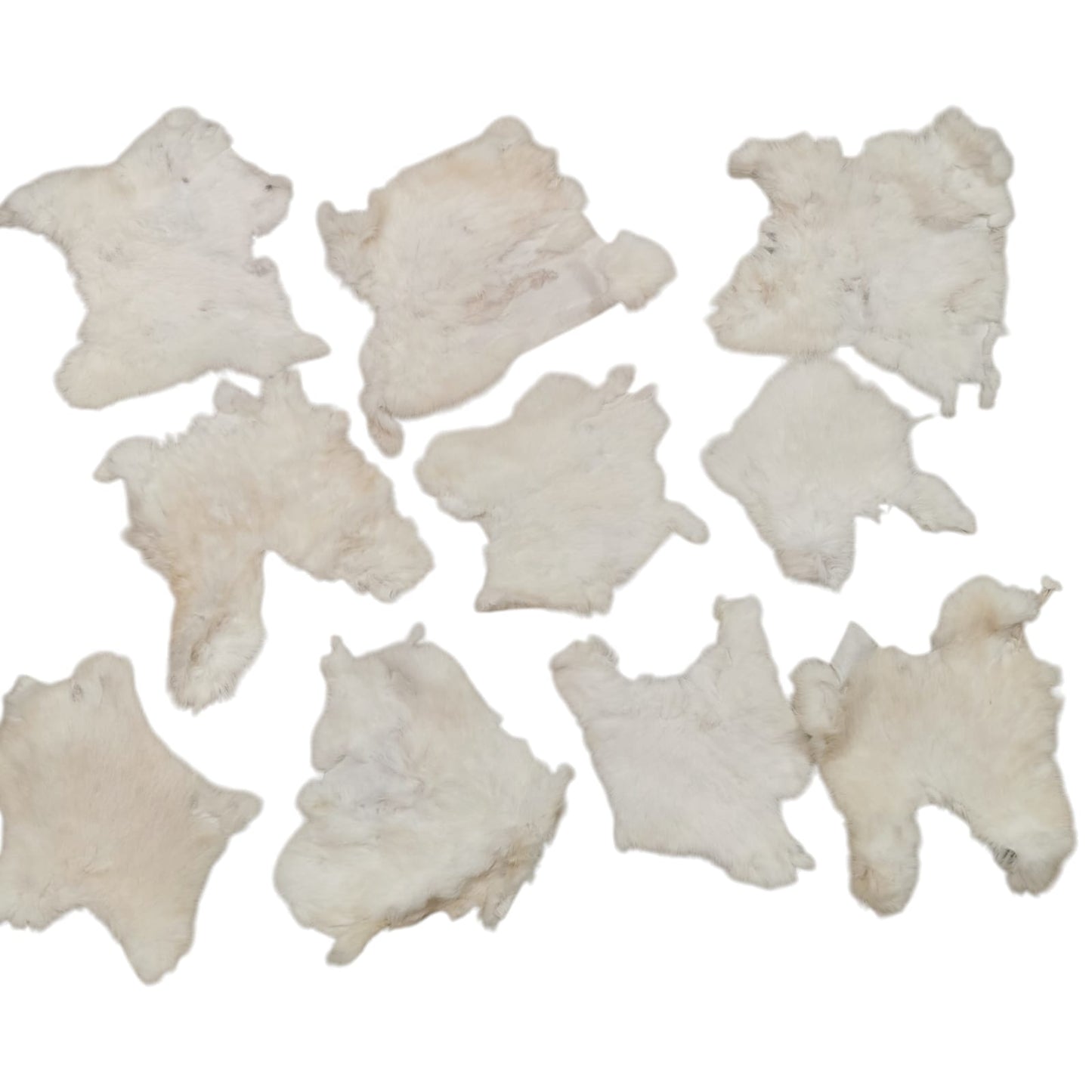 Rabbit furs in natural colors | Hare furs | Second-choice furs | B-grade | Leather