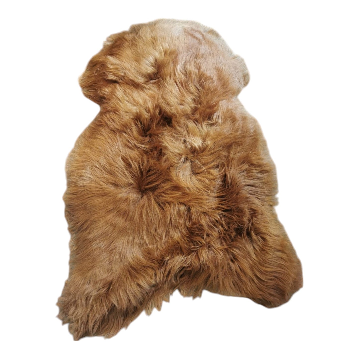 TOP Schaffell | 140cm | Echtes Lammfell |Teppich Deko | Ginger / Gold-Braun | Sitzauflage