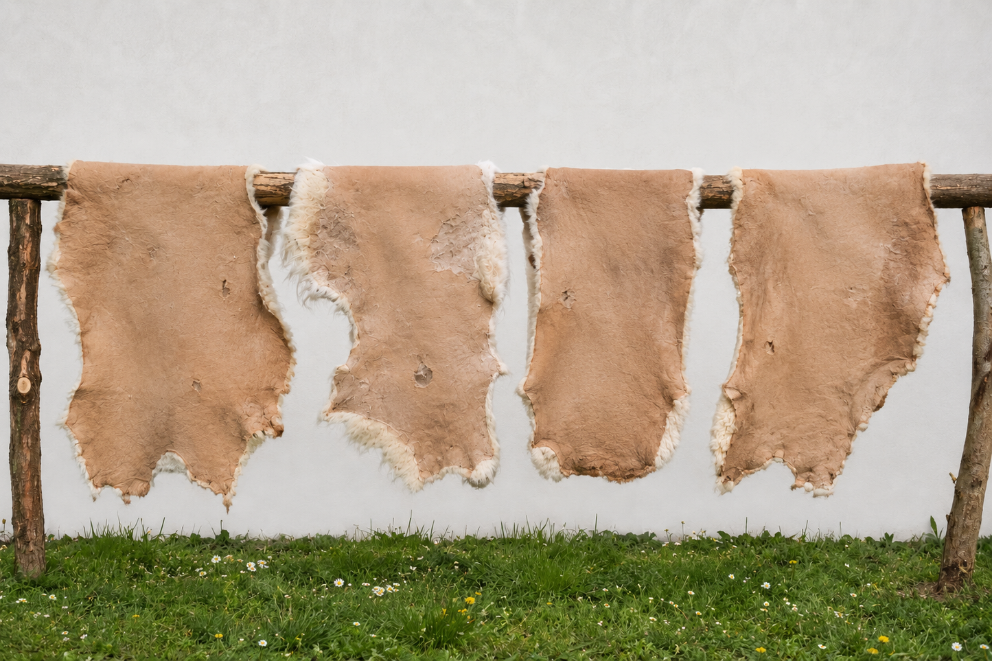 Echtes Schaffell Double Face nachhaltig gegerbt – Lammfell 2. Wahl zum Nähen, Basteln & DIY – Braun, Dunkelbraun, Hellbraun, Grau