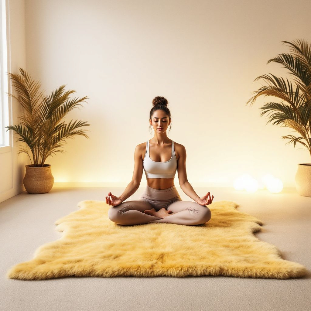 Eco Lambskin | Genuine Sheepskin | Medical-Graded Merino Natural Fur | Yoga Mat | Baby