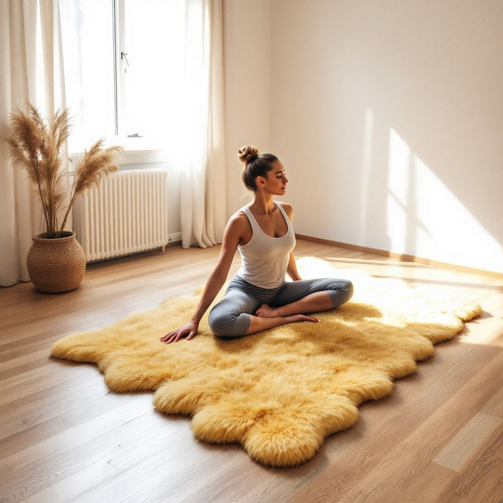 Eco Lambskin | Genuine Sheepskin | Medical-Graded Merino Natural Fur | Yoga Mat | Baby