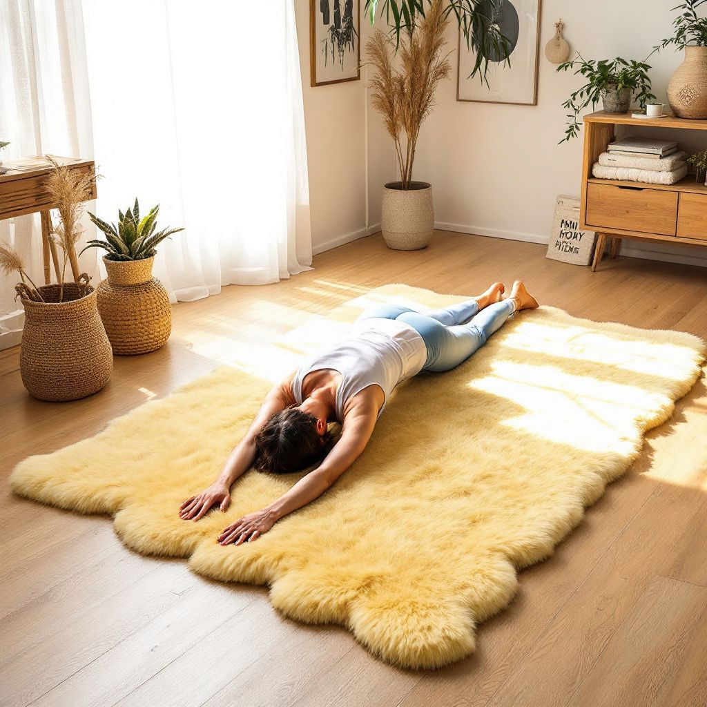 Eco Lambskin | Genuine Sheepskin | Medical-Graded Merino Natural Fur | Yoga Mat | Baby