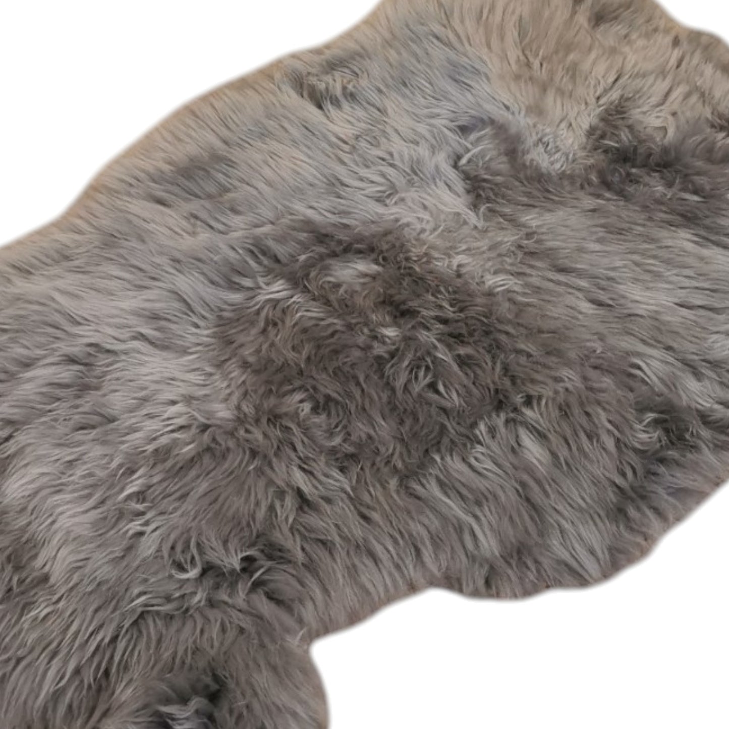 TOP Schaffell | 140cm | Echtes Lammfell |Teppich Deko | Grau | Sitzauflage